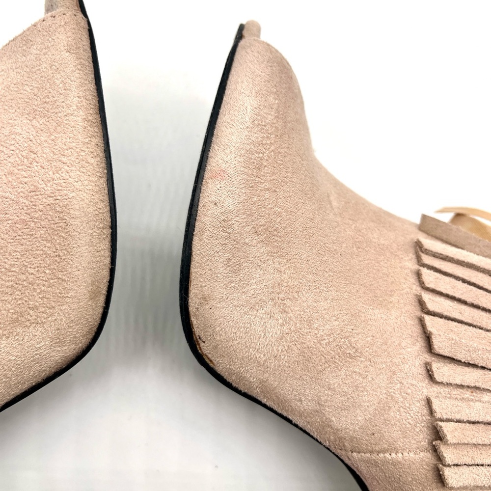 C Label 10 suede boots with open toe Sz 9 - Picture 8 of 11